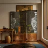 Neoclassical Chinese Folding Screen Walnut Wood Divider