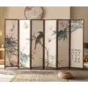 Chinese Pine Wood 6-Panel Folding Screen