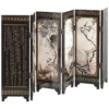 Mini Chinese Wooden 6-Panel Folding Screen