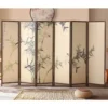 Chinese Pine Wood 6-Panel Folding Screen