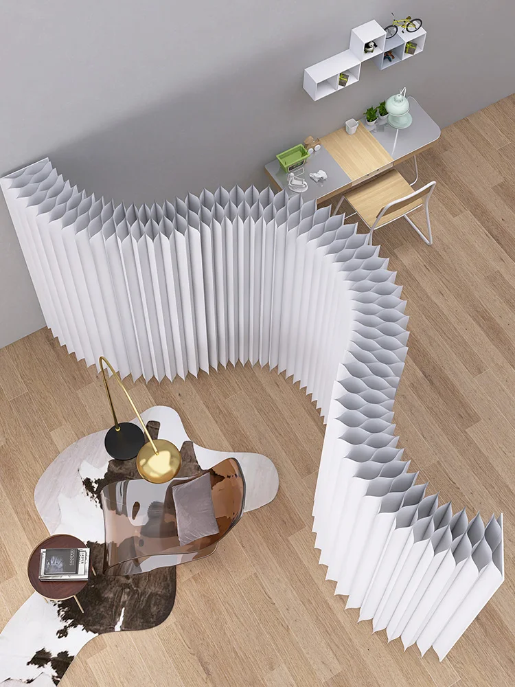 Kraft Paper Telescopic Folding Screen Divider - Image 5