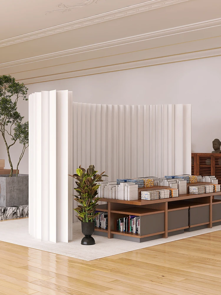 Kraft Paper Telescopic Folding Screen Divider - Image 4