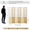 Chinese Japanese Shoji Wood Folding Screen Divider