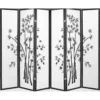 Chinese Shoji Black Bamboo Privacy Screen Divider