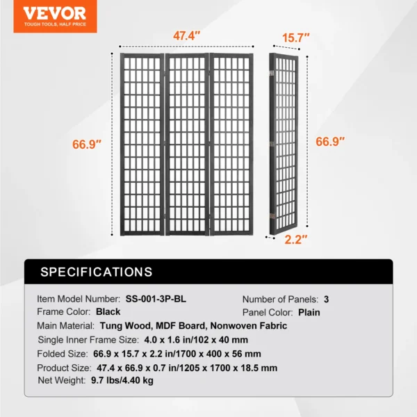 Chinese Wood Folding Privacy Screen Divider