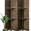 Chinese Screen Wood Room Divider Shelves