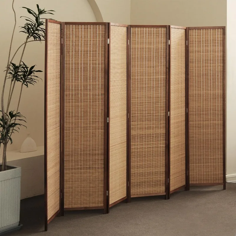 Chinese 6-Panel Bamboo Folding Room Divider Screen