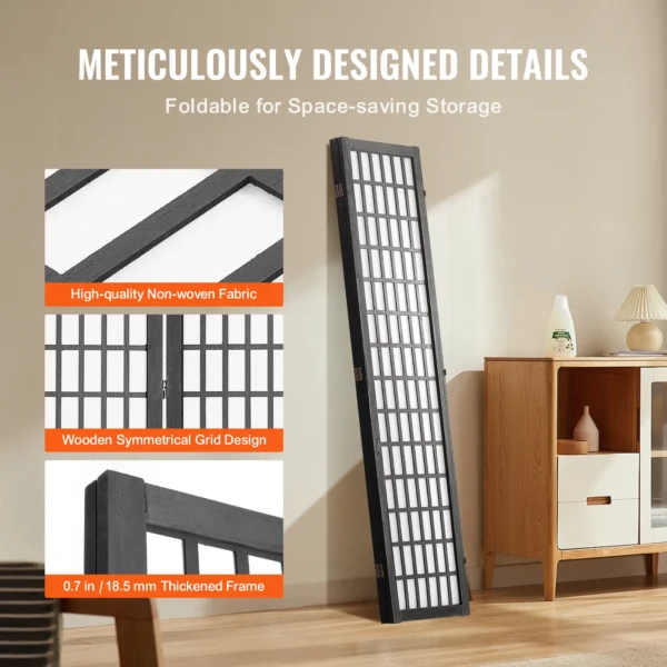 Chinese Wood Folding Privacy Screen Divider