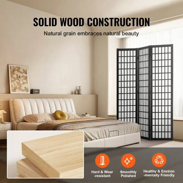 Chinese Wood Folding Privacy Screen Divider