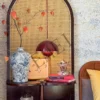 Chinese Retro Pine Wood Screen Divider