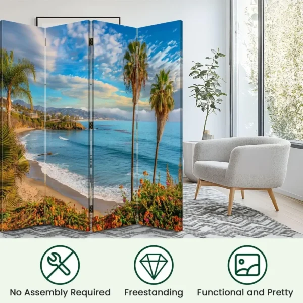 Chinese Screen Canvas Room Divider Pacific