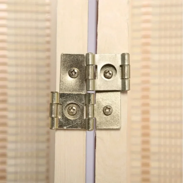Natural Wood Bamboo Weave Room Divider Screen