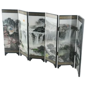 Chinese Wooden Mini Folding Screen Divider Traditional Room Partition