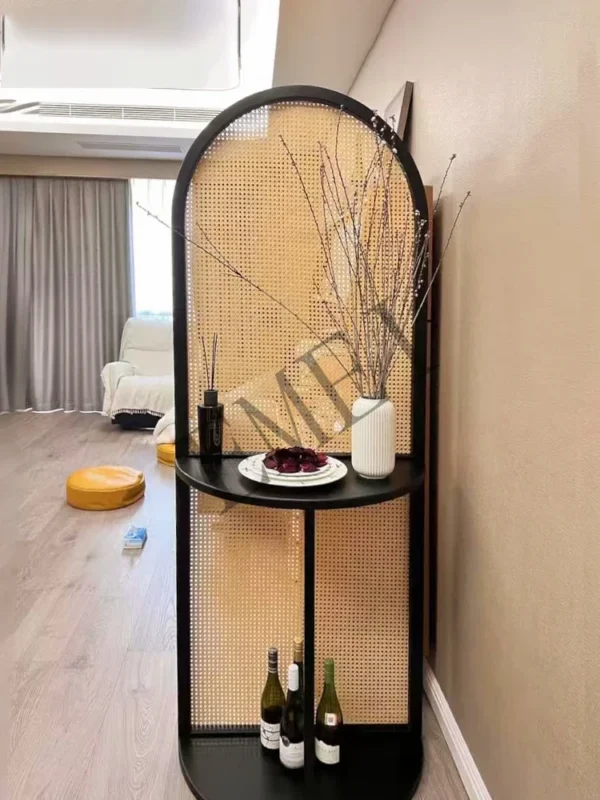 Chinese Retro Pine Wood Screen Divider