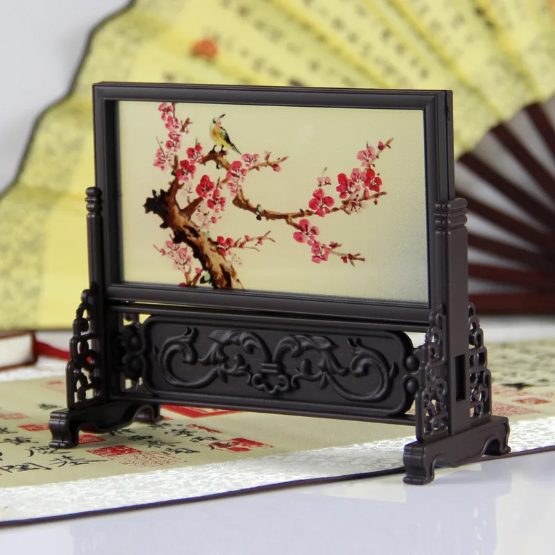 Chinese Landscape Table Screen Desk Decoration Handicraft