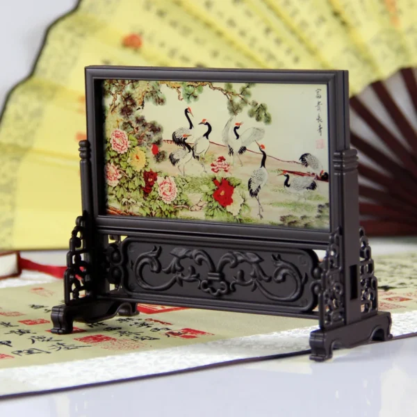 Chinese Landscape Table Screen Desk Decoration Handicraft