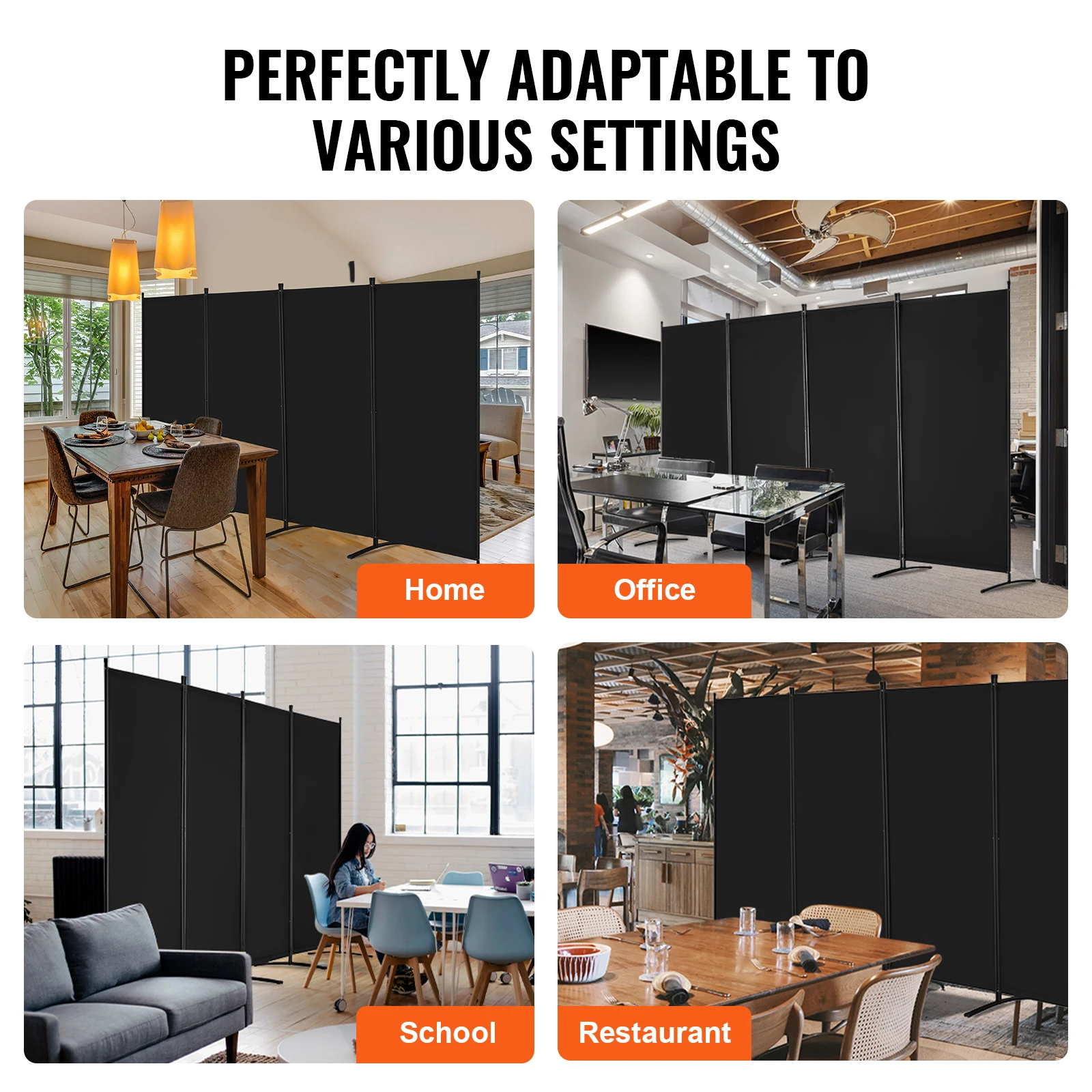 4 Panel Folding Privacy Screen Room Divider - Image 2