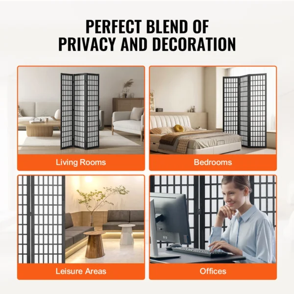 Chinese Wood Folding Privacy Screen Divider