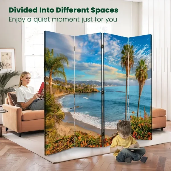 Chinese Screen Canvas Room Divider Pacific