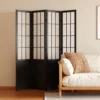 Chinese Japanese Shoji Wood Folding Screen Divider