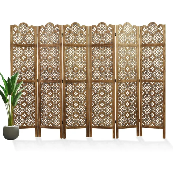 Chinese Wood Carved Privacy Screen Room Divider